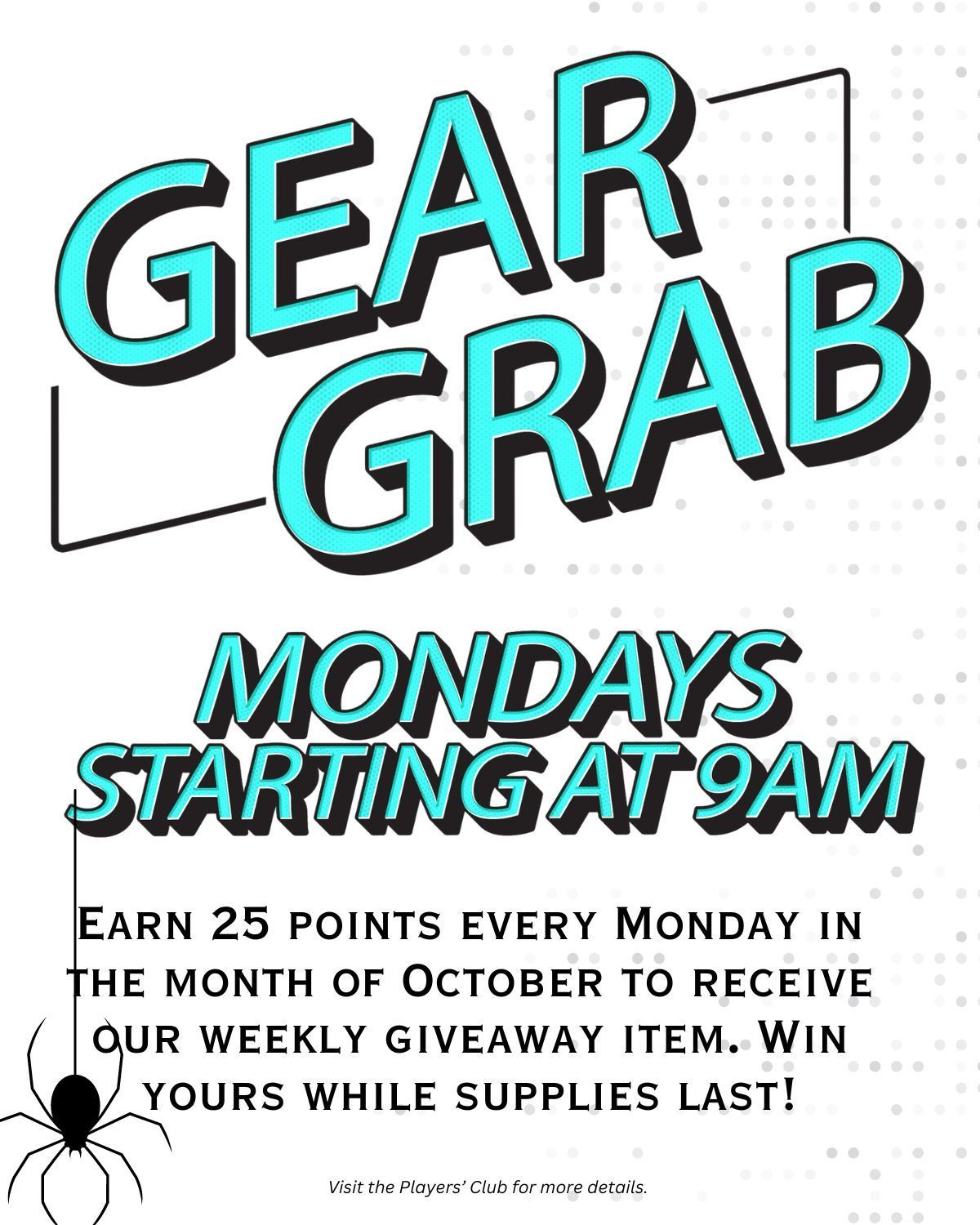 Gear Grab Mondays for Players Club Members at The Big Easy Casino