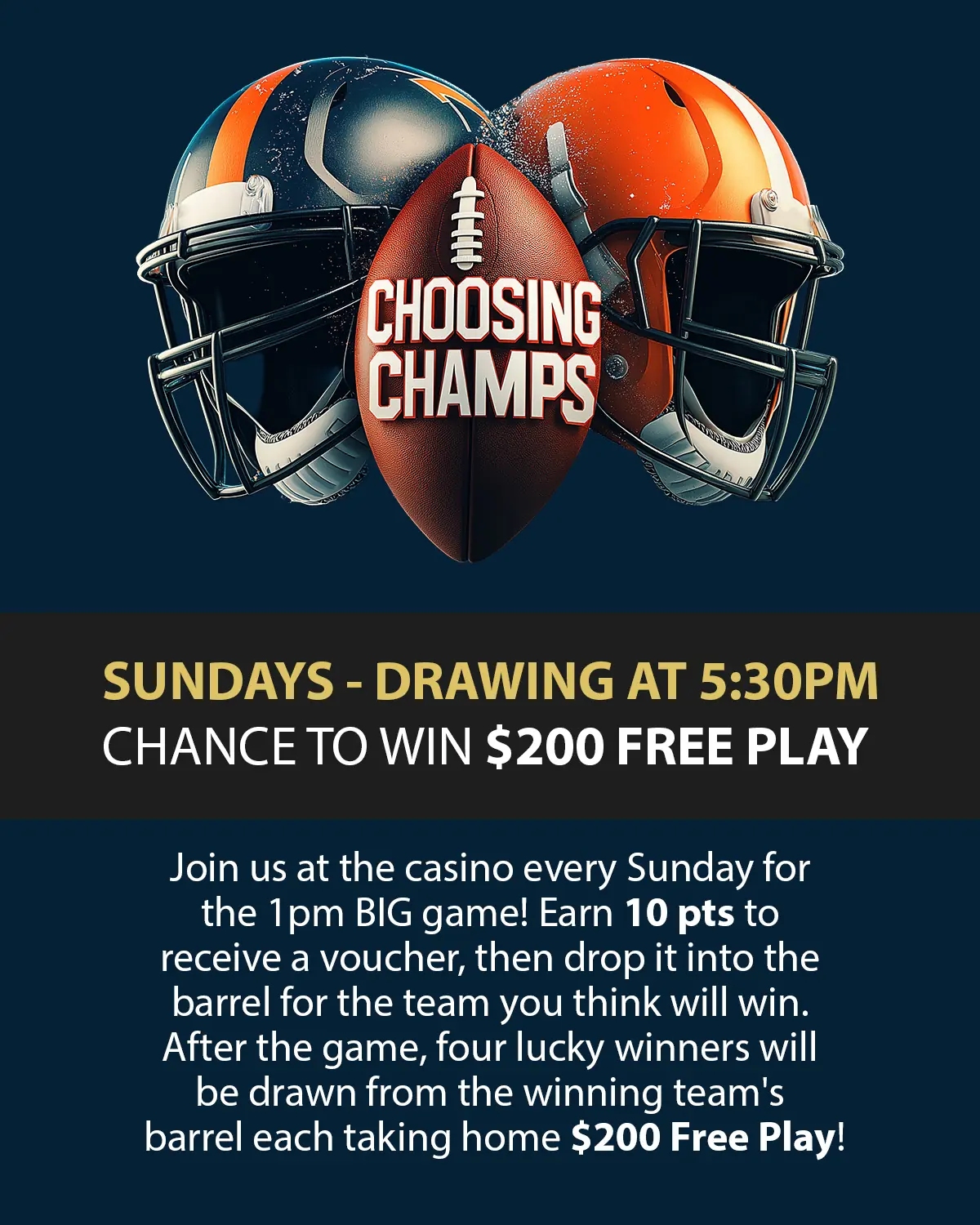 Choosing Champs Sundays at the Big Easy Casino in Hallandale Beach, FL