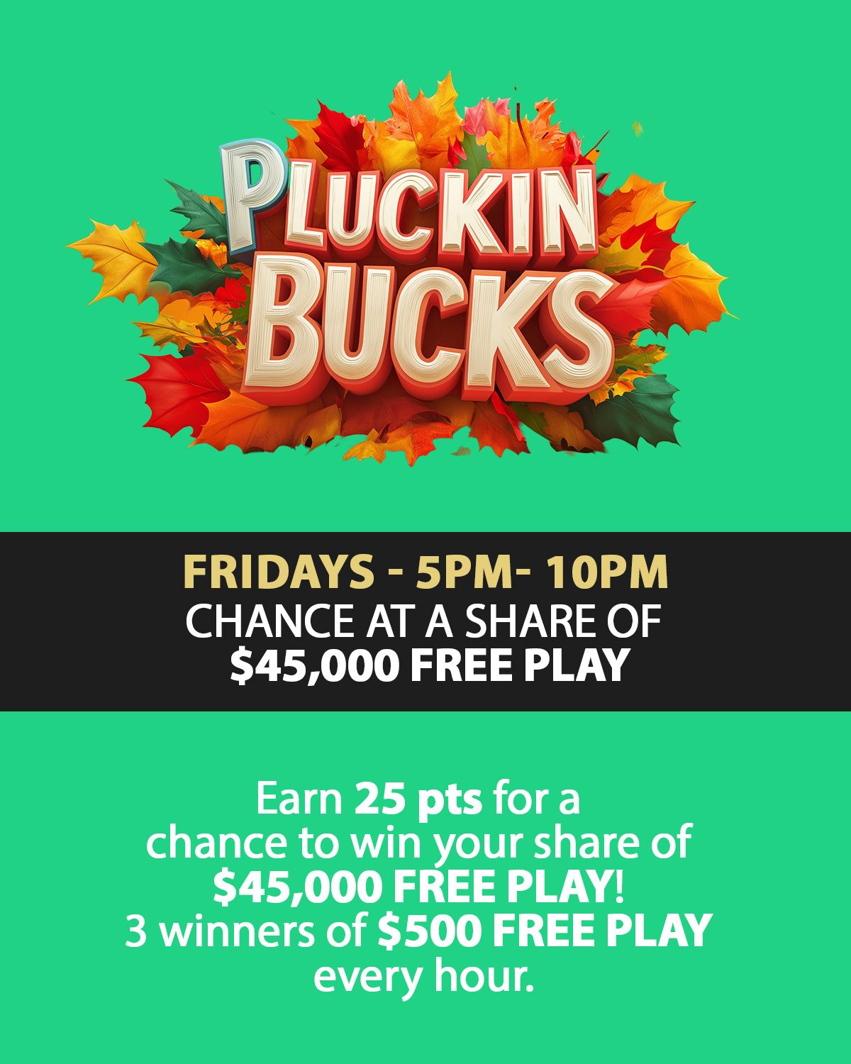 Pluckin Bucks Fridays at the Big Easy Casino in Hallandale Beach, FL