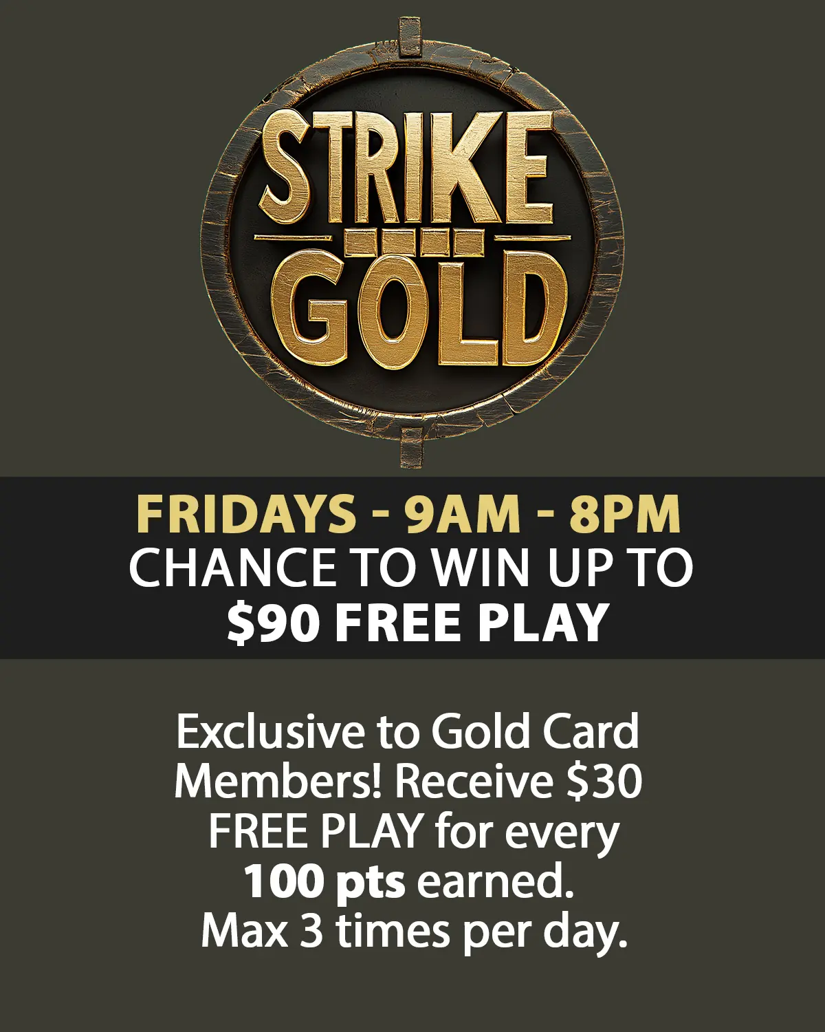 Strike Gold Fridays at the Big Easy Casino in Hallandale Beach, FL