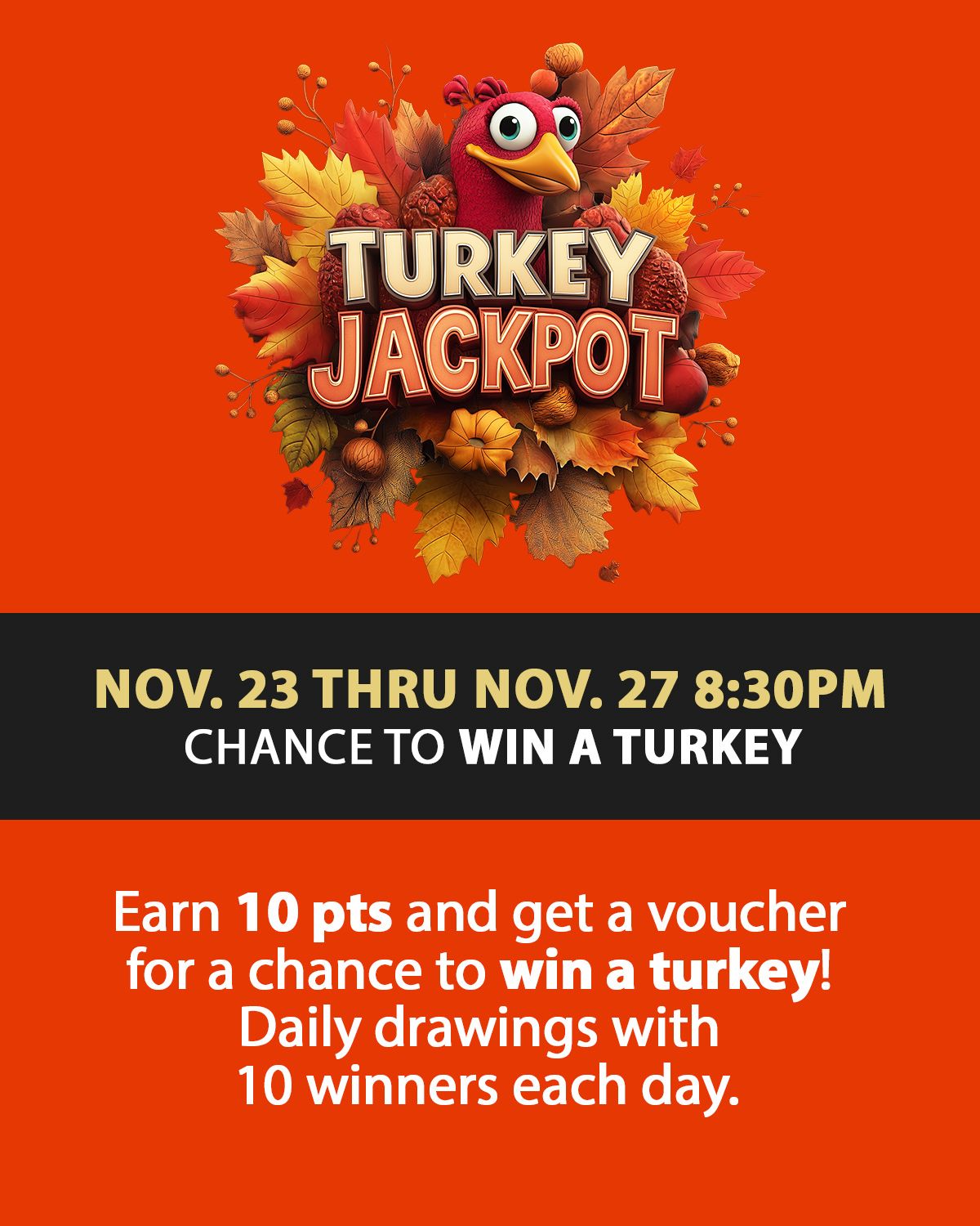 Turkey Jackpot at the Big Easy Casino in Hallandale Beach, Florida